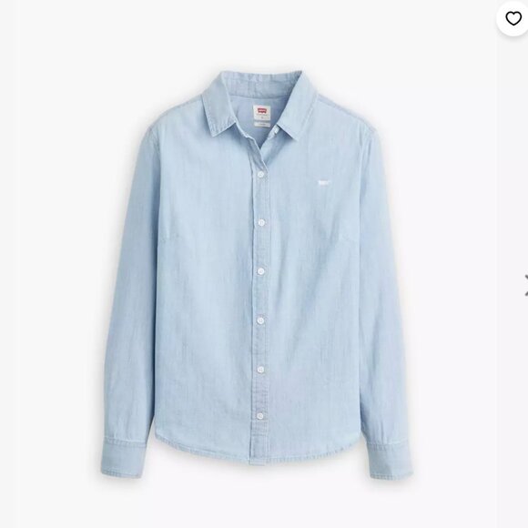 Levi's Women's The Classic Shirt M Pale Blue Chambray - Picture 3 of 11